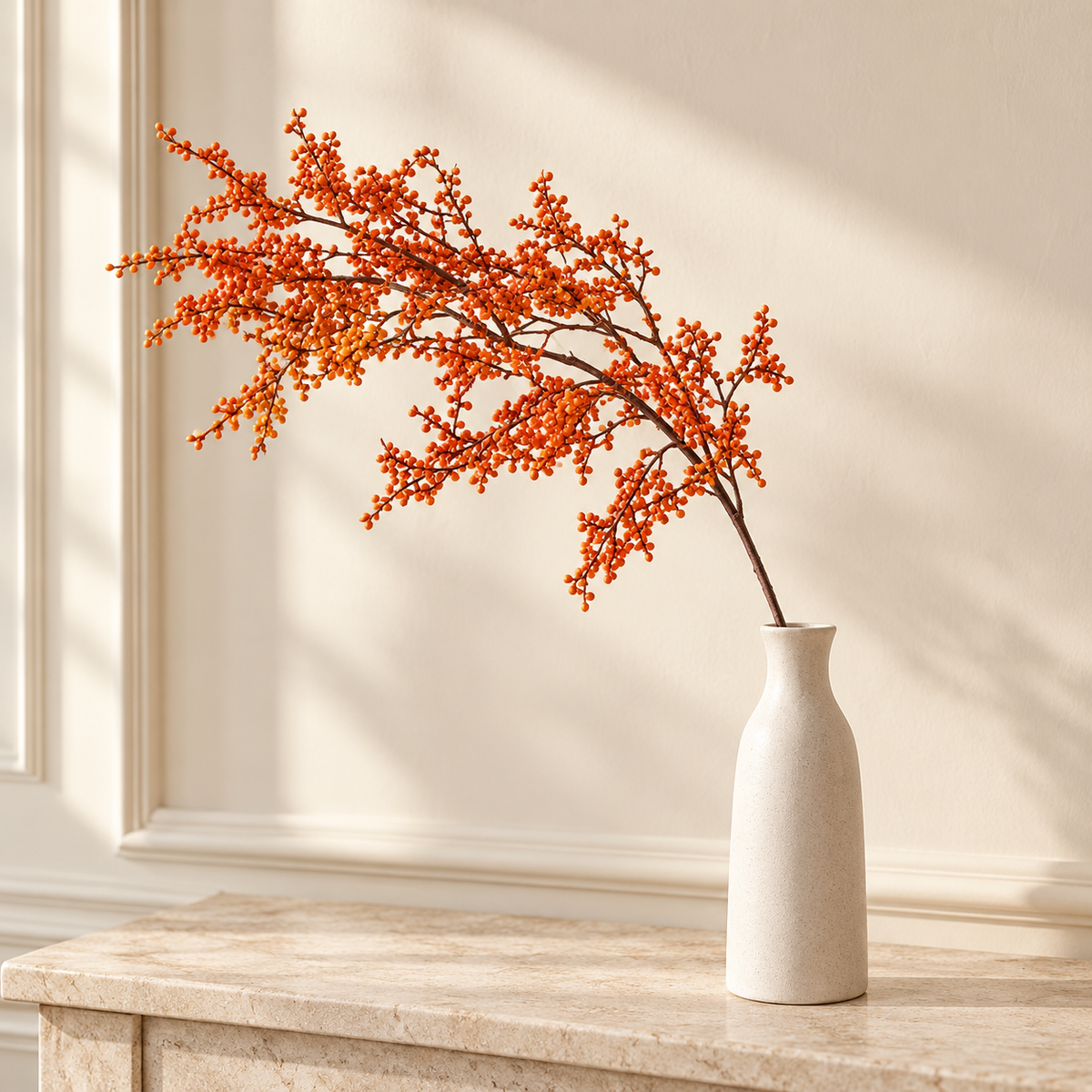 Mini Berries Orange 70cm Per Stem
