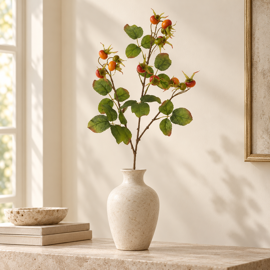 Trailing Iced Berry Cluster Black 58cm