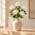 White Artificial Rose Stem – 65cm