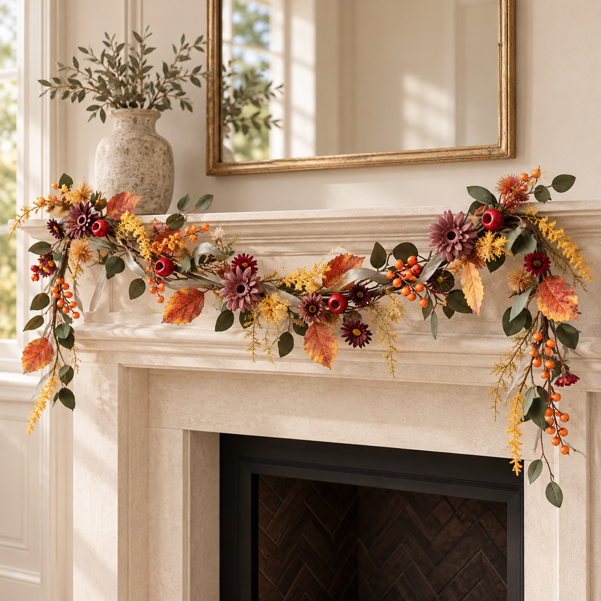 Garland Autumn Daisy & Berry – 180 cm