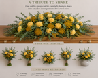 Sustainable Funeral Flowers | Casket Spray | Yellows