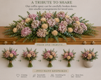 Sustainable Funeral Flowers | Casket Spray | Pinks