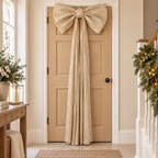 Oversized Champagne Christmas Bow