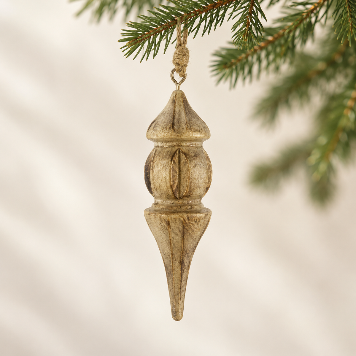 Solid Wood Natural Icicle Hanging Christmas Decoration