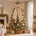 Oversized Champagne Christmas Bow
